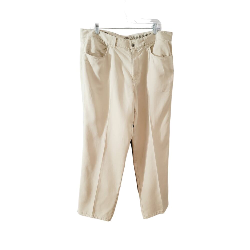 Tommy‎ Bahama 5 Pocket Pants Men's 38x30 Khaki Stretch Tencel Blend Tan